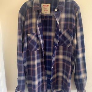 Plaid button down top